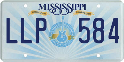 MS license plate LLP584