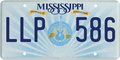 MS license plate LLP586