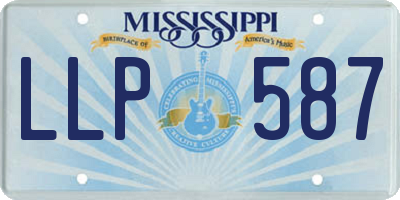MS license plate LLP587