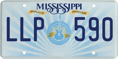 MS license plate LLP590
