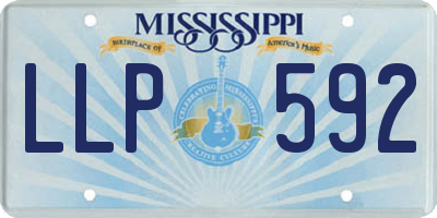 MS license plate LLP592