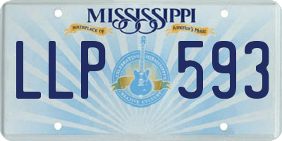 MS license plate LLP593