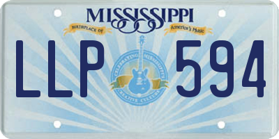 MS license plate LLP594