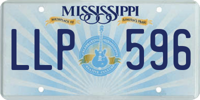 MS license plate LLP596
