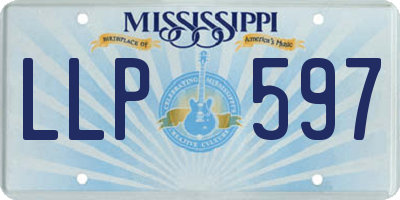 MS license plate LLP597