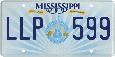 MS license plate LLP599