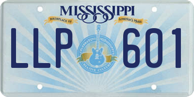 MS license plate LLP601