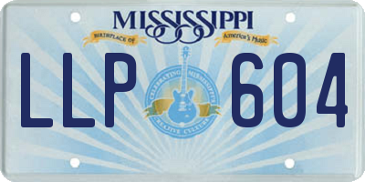 MS license plate LLP604