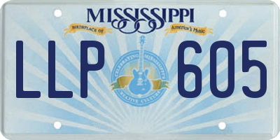 MS license plate LLP605