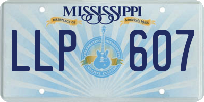 MS license plate LLP607