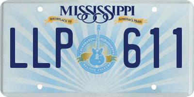 MS license plate LLP611