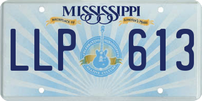 MS license plate LLP613