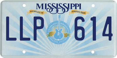 MS license plate LLP614
