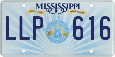 MS license plate LLP616