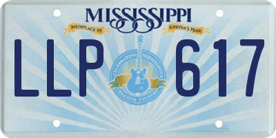 MS license plate LLP617