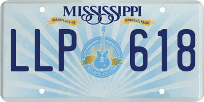 MS license plate LLP618