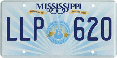 MS license plate LLP620