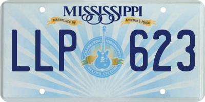 MS license plate LLP623