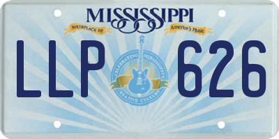MS license plate LLP626
