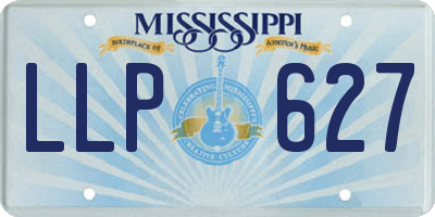 MS license plate LLP627