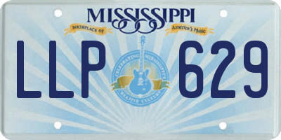 MS license plate LLP629