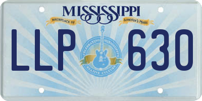 MS license plate LLP630