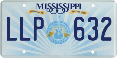 MS license plate LLP632