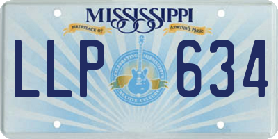 MS license plate LLP634