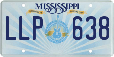 MS license plate LLP638