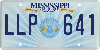 MS license plate LLP641