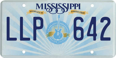 MS license plate LLP642