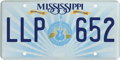 MS license plate LLP652