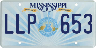 MS license plate LLP653