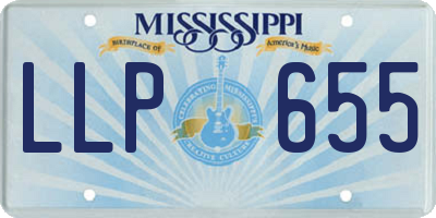 MS license plate LLP655
