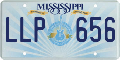 MS license plate LLP656