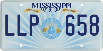 MS license plate LLP658