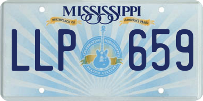 MS license plate LLP659
