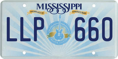 MS license plate LLP660