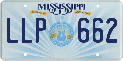 MS license plate LLP662
