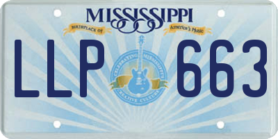 MS license plate LLP663