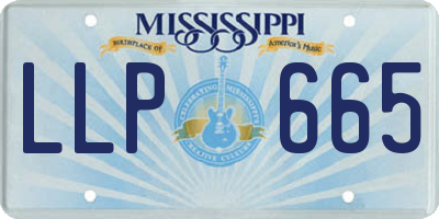 MS license plate LLP665