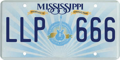 MS license plate LLP666