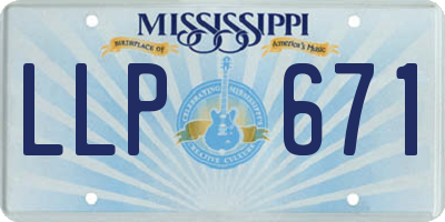 MS license plate LLP671