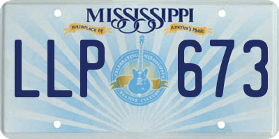 MS license plate LLP673