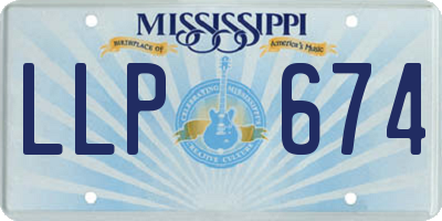 MS license plate LLP674