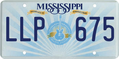 MS license plate LLP675