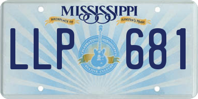 MS license plate LLP681