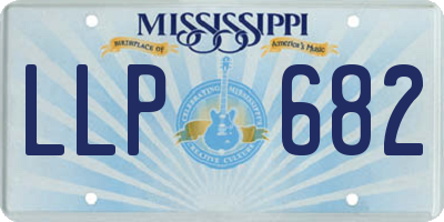 MS license plate LLP682