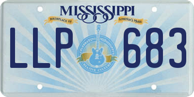 MS license plate LLP683