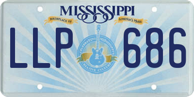 MS license plate LLP686
